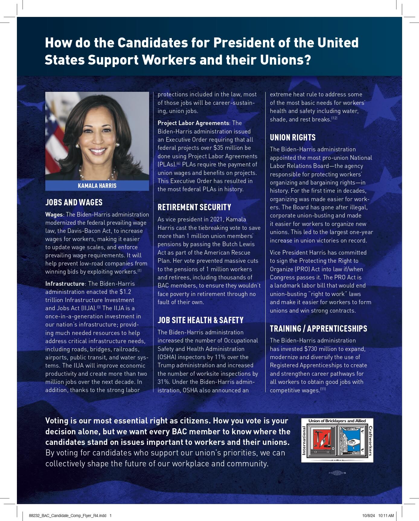 Presidential Candidate Comparison: How do they support workers and their Unions?