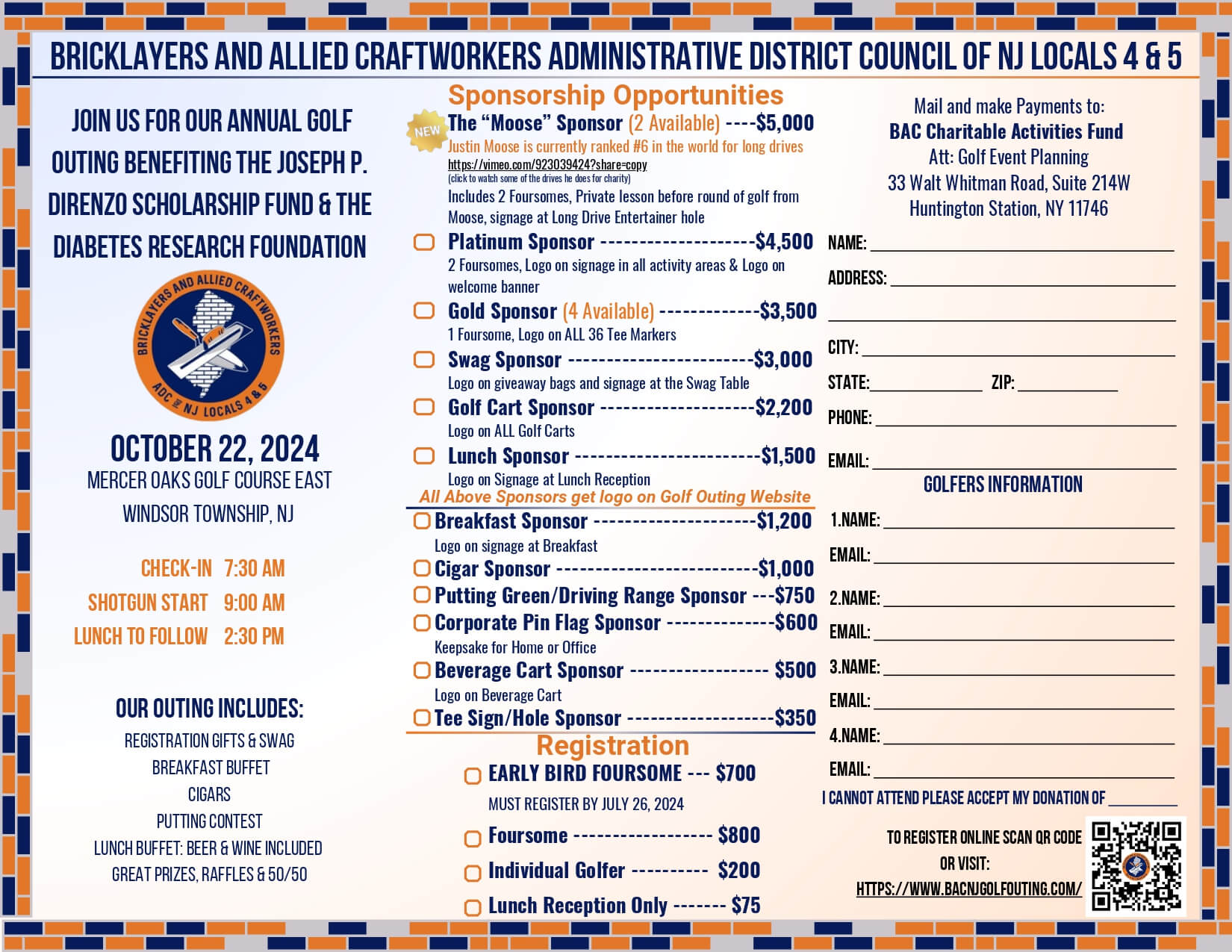 2024 Joseph P. DiRenzo Scholarship Golf Outing